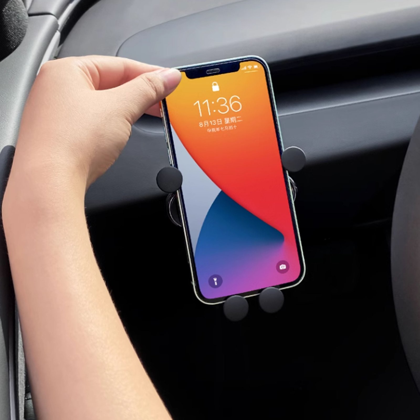 Tesla Model 3 Highland Phone Mount, Custom-Fit Dashboard Holder with Gravity Lock (2024-2025)