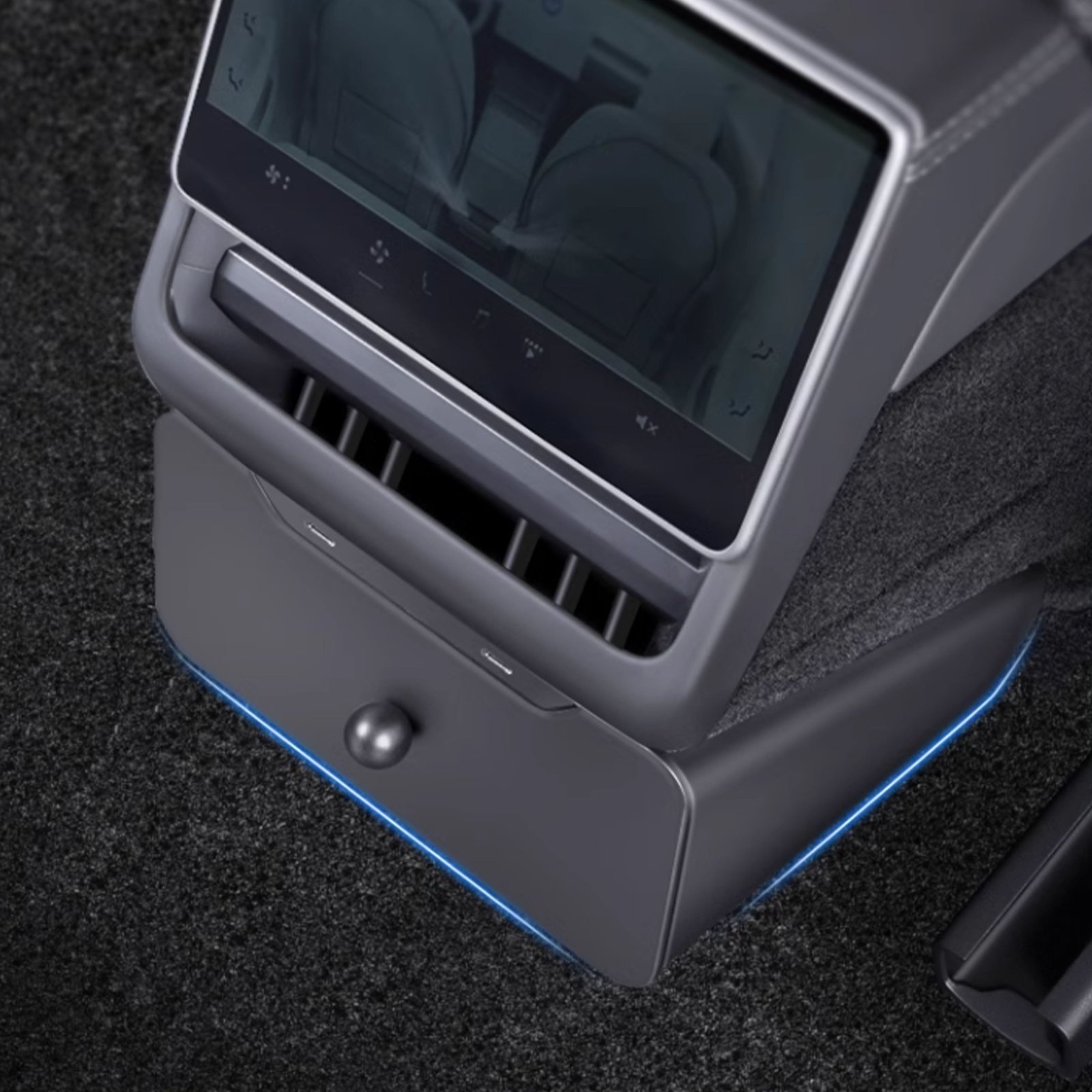 Tesla Model 3 Highland Rear Seat Trash Bin & Storage Box, Fills Corner Gaps (2024-2025)