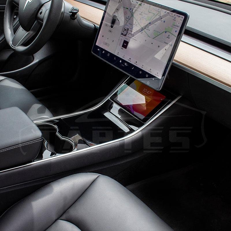 Tesla Model 3 (Pre-June 2020) iPad & iPhone Console Mount, Glossy Center Console Holder