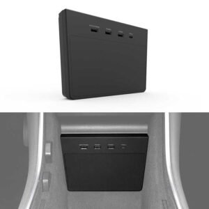 Tesla Model 3 USB Hub for Dashcam & Sentry Mode, 5-Port with Hidden SSD Compartment (Pre-June 2020)