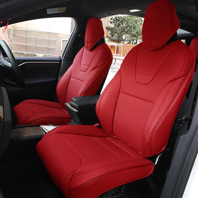 Tesla Model S/X Armrest Cover, White Vegan Leather Center Console Protector