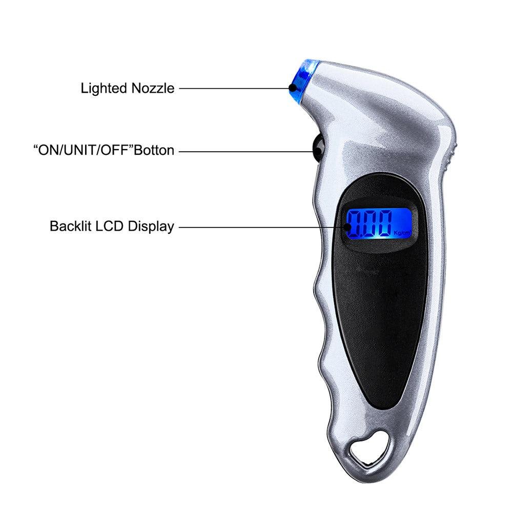 Tesla Tire Pressure Gauge, Digital LCD Handheld Reader for Model 3/Y/S/X/Cybertruck