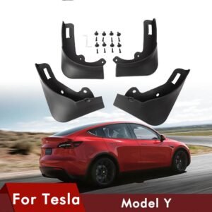 Tesla Model Y Mud Flaps 2020-2024, Low-Profile Splash Guards Set of 4