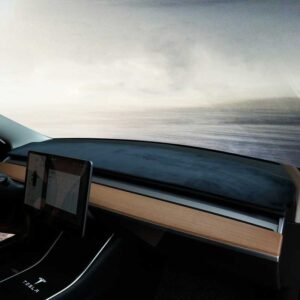 Tesla Model 3/Y Dashboard Cover, Anti-Glare Suede Sun-Reflection Mat, UV Dash Protector
