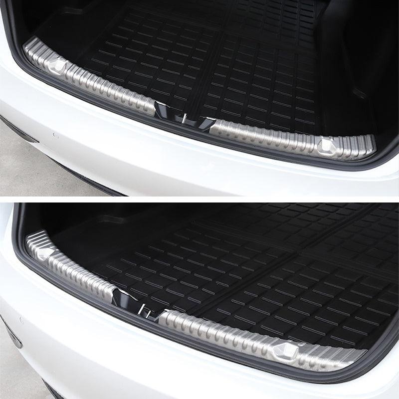 Tesla Model 3 Rear Trunk Bumper Protector, Stainless Steel Scratch Guard (Not Highland)