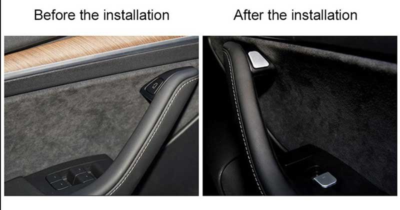 Tesla Model S/X Window Switch Cover Set, 14-Piece Scratch Guard for Door Buttons