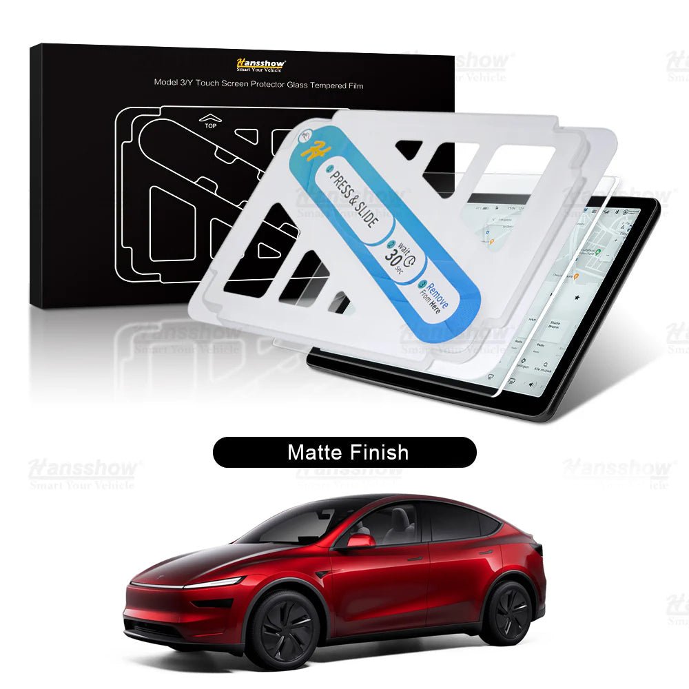 Tesla Model Y L Juniper Screen Protector Kit, Tempered Glass Front & Rear with Alignment Mount