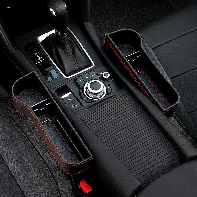 Tesla Model S Seat Gap Filler Box, Storage Organizer with Cup Holder & Cable Slot