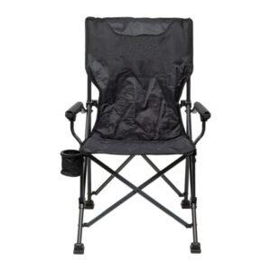 Folding padded outdoor camp chair with carry bag