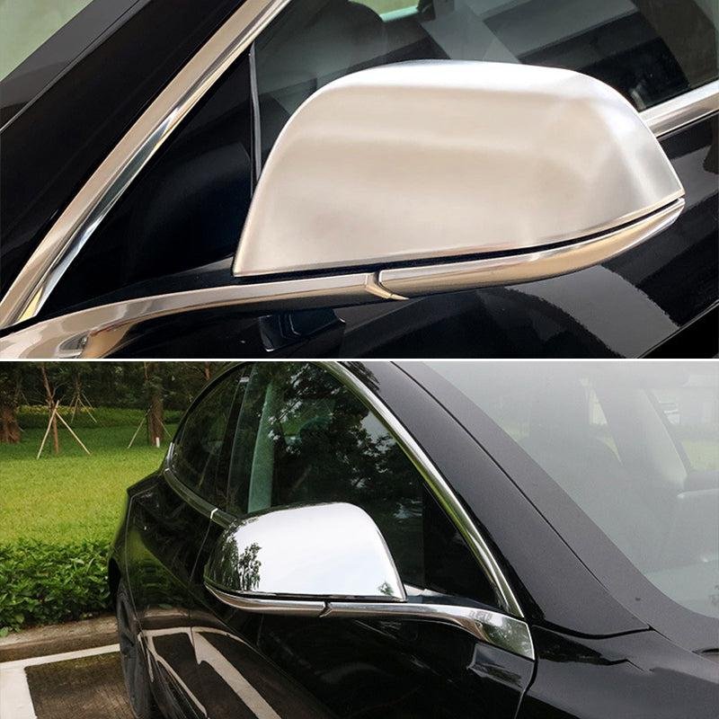 Tesla Model 3 Mirror Caps 2018-2025, Snap-On Sporty Cover Set (Not Highland)