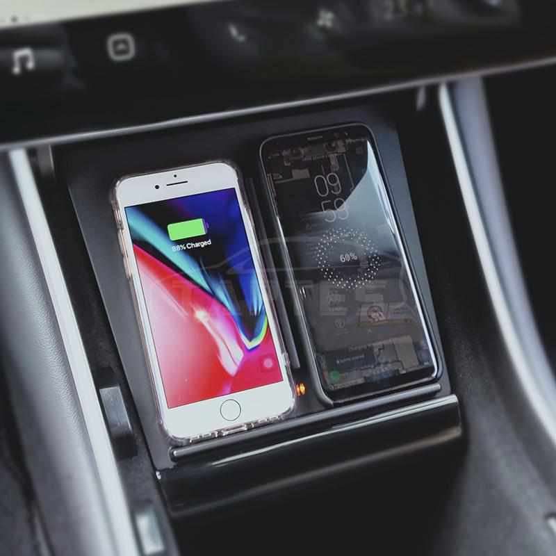 Tesla Model 3 (2017-2019) Wireless Phone Charger Tray, Dual 10W Qi Console Charging
