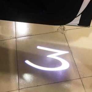 LED Puddle Lights for Tesla Model 3, Door Logo Projector, No-Drill Pair