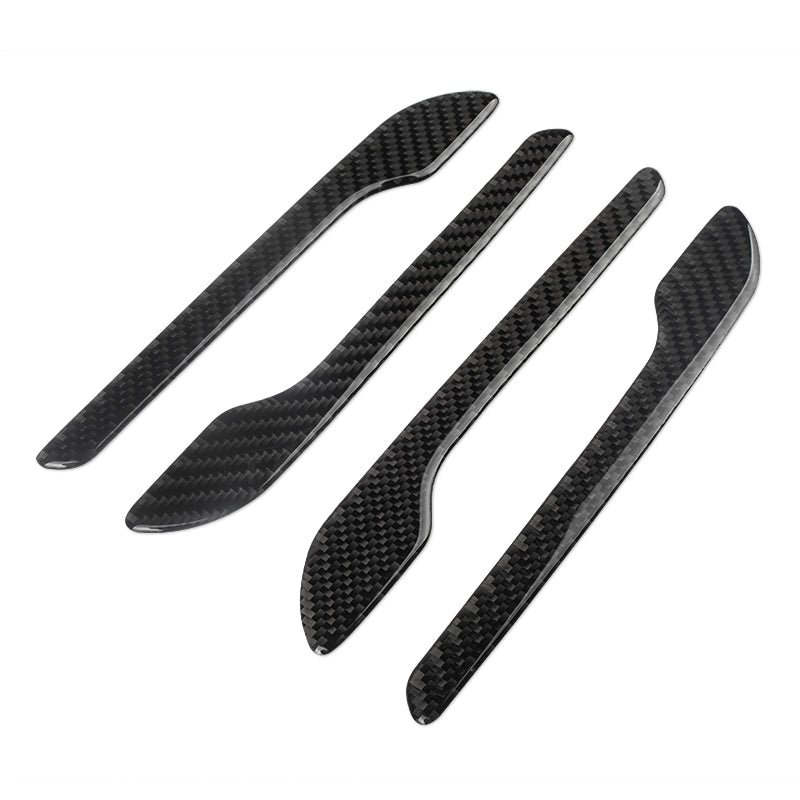Tesla Model 3/Y Carbon-Look Door Handle Wraps, Precut Peel-and-Stick Trim Set of 4