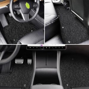 Tesla Model 3 All-Weather Floor Mats, Full-Coverage 3-Piece Set to Trap Mud and Snow